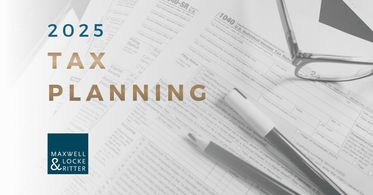 2025 Year-End Tax Planning
